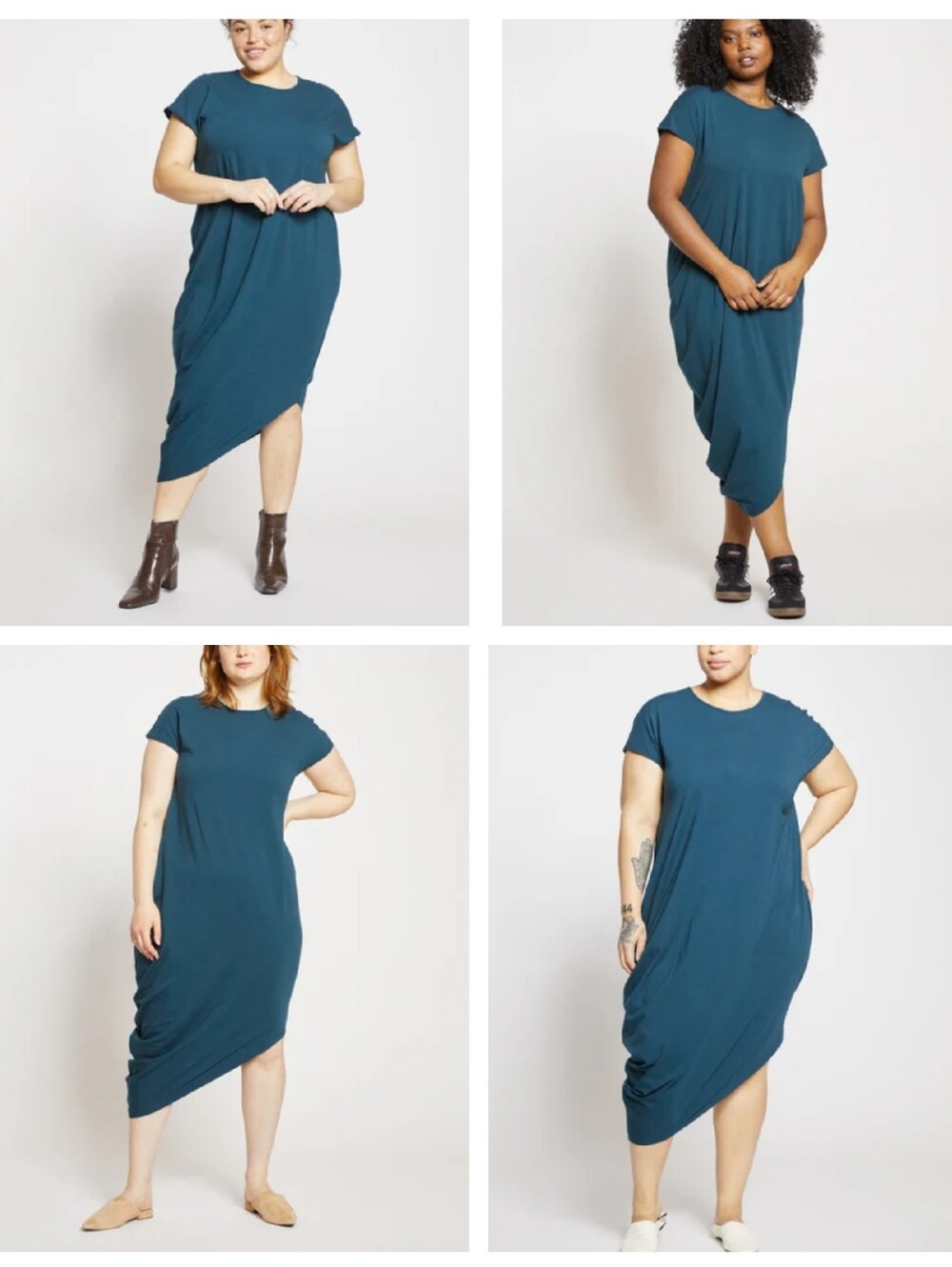 NWT Universal Standard Pima Cotton Iconic Geneva Dress Navy White Stripe 3X - Picture 5 of 16